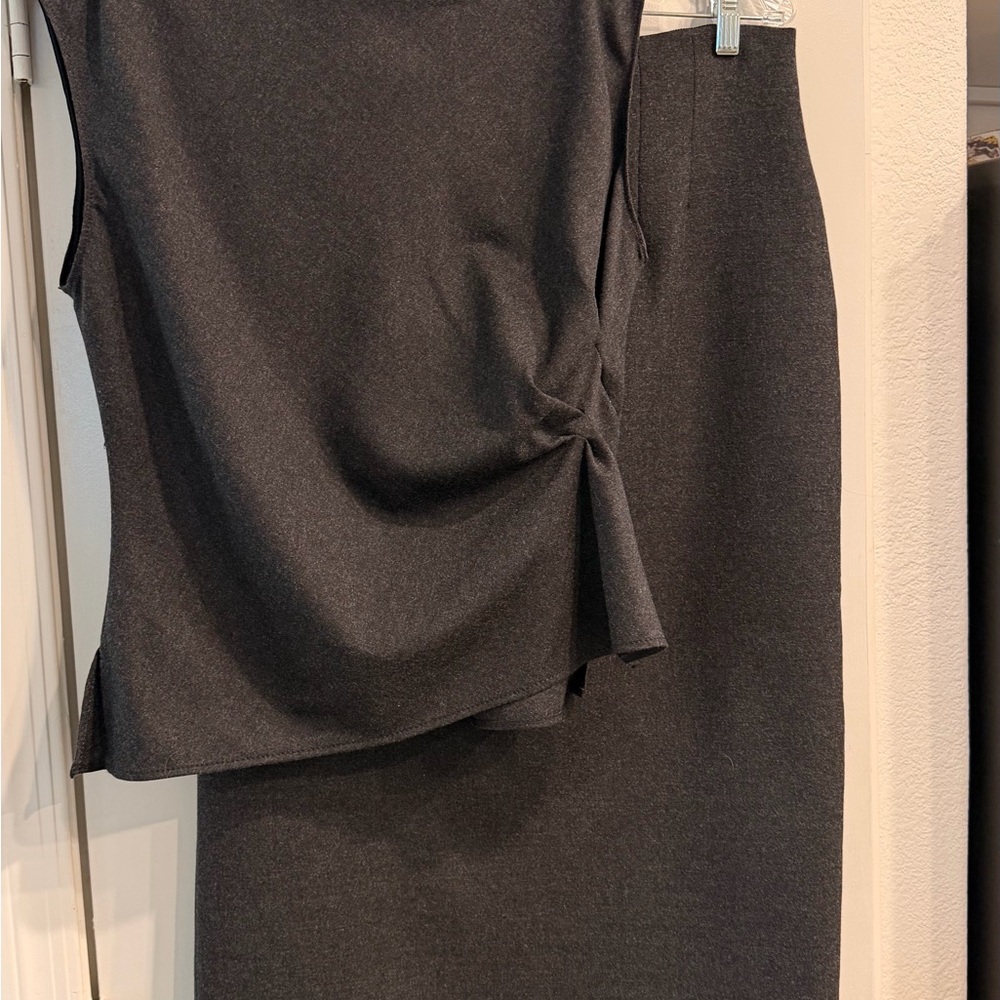 Elegant Gray Women's Skirt 2Piece Set - Picture 4 of 9